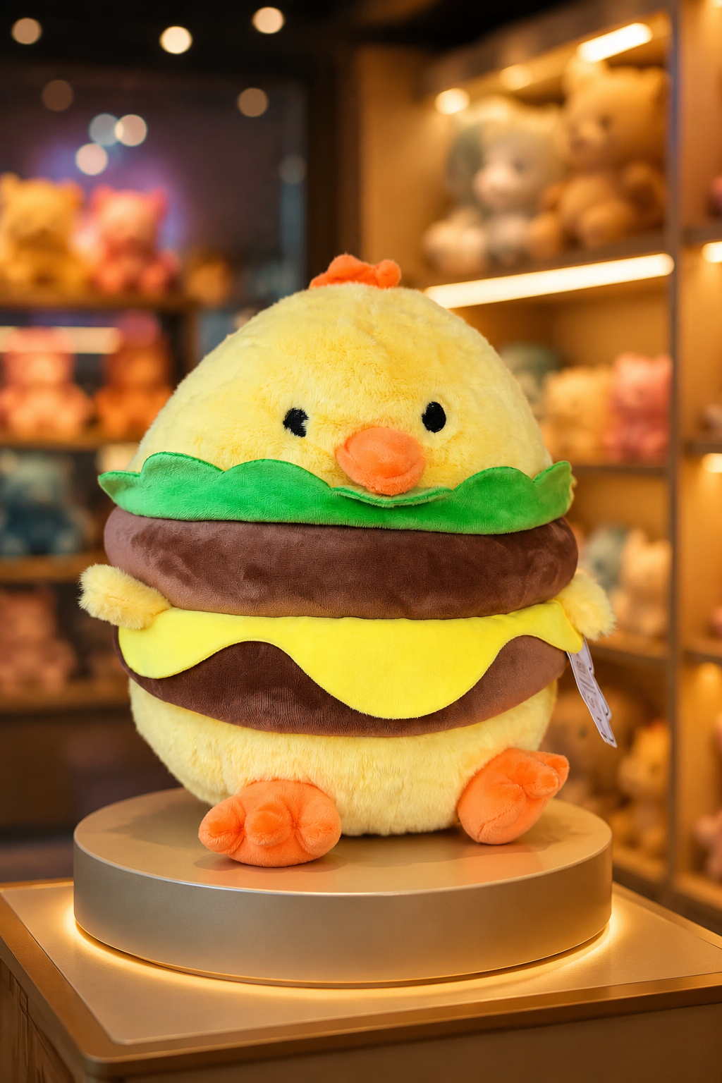 عروسک جوجه همبرگری ۴۰ سانتی متر