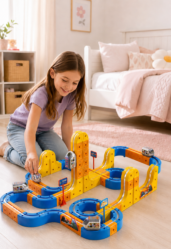 قطار معلق مگنتی شارژی مدل Magnetic DIY Versatile Track Car