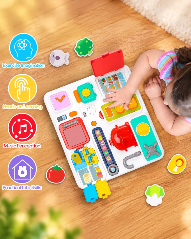 برد آموزشی (Busy Board) مدل آشپزخانه Huanger
